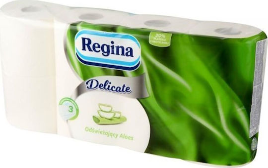 Regina Zartes Aloe Vera Toilettenpapier 8 Verpackungsrollen 3 Lagen