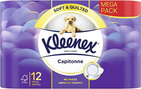 Kleenex Тоалетна хартия 10 Рола 2 Пласта 12 Опаковки