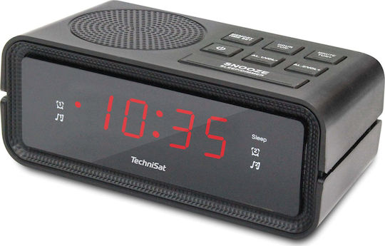 Technisat Масов Дигитален Часовник LED с Радио Черен RTV003644