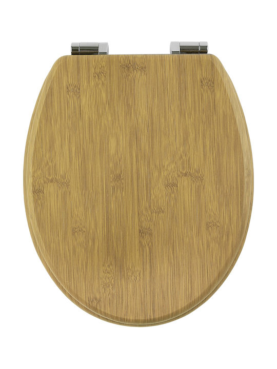 AWD Interior Bamboo Toilet Seat 45.5x37cm Beige
