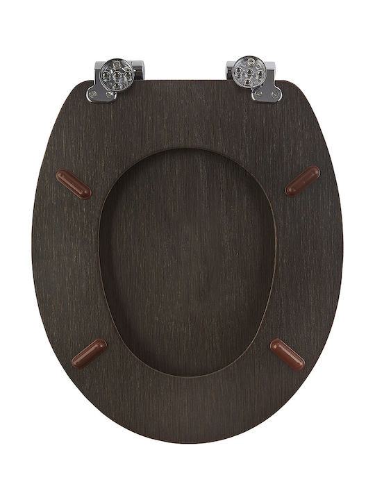 AWD Interior Toilet Seat Plastic 45.5x37cm Brown