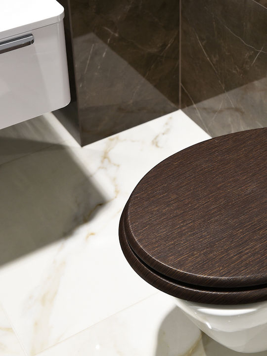 AWD Interior Toilet Seat Plastic 45.5x37cm Brown