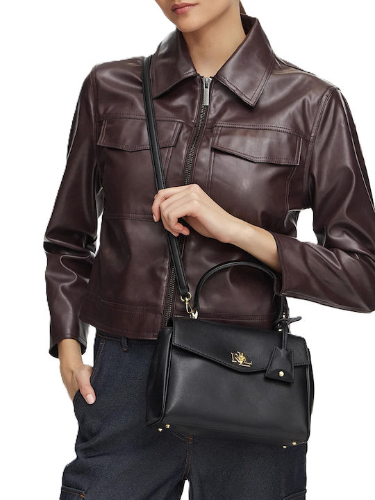 Lauren Leather Women's Shoulder Bag Black