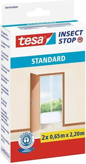 Tesa Стандартна Мрежа Врата с Велкро Стабилна Черна 220x65см