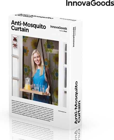 InnovaGoods Pet Friendly Door Mosquito Net with Velcro with Magnetic Clasp Black 210x100cm