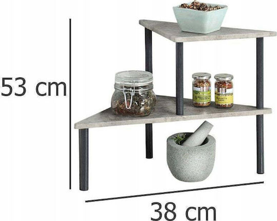 Kesper Επιτραπέζια Βάση Μεταλλική 53x38x38εκ. Γκρι
