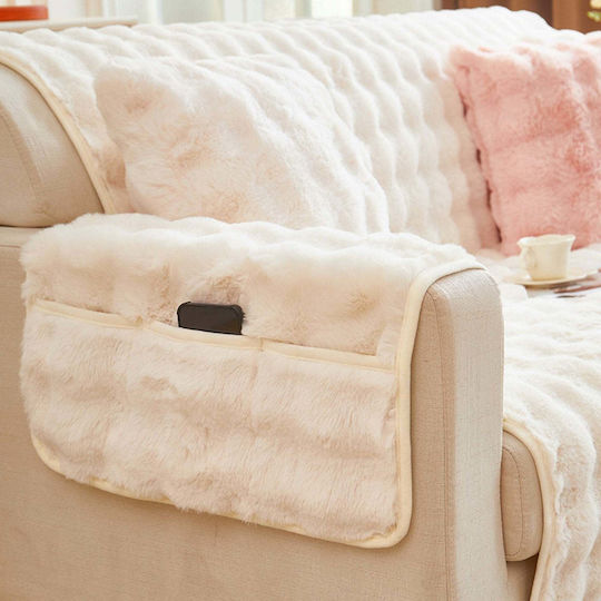 4living Ελαστικό Κάλυμμα Τριθέσιου Καναπέ Beige 190x279cm 4living Ελαστικό Κάλυμμα Τριθέσιου Καναπέ Beige 190x279cm