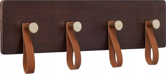 Boltze Agățător De Perete Din Lemn Cu 4 Compartimente 40x13cm Boltze Agățător De Perete Din Lemn Cu 4 Compartimente 40x13cm