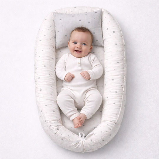 Kamtex Baby Детска Възглавница Гнездо Сива 40x64см Kamtex Baby Детска Възглавница Гнездо Сива 40x64см