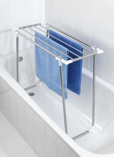 Wenko Folding Floor Clothes Drying Rack Metallic with Hanging Length 5.5m
