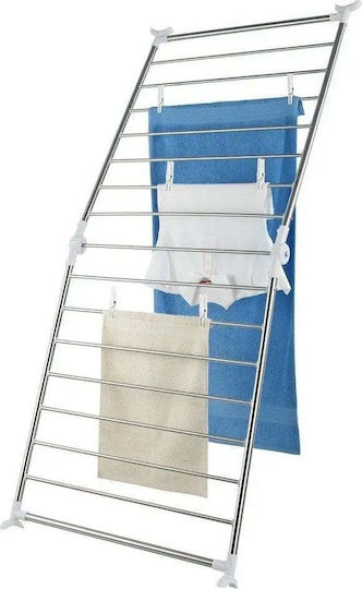 Wenko Stainless Steel Folding Floor Clothes Drying Rack 150x65cm