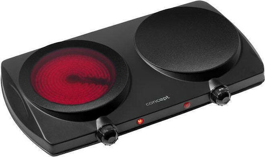 Concept Countertop Burner Ceramic Double Black