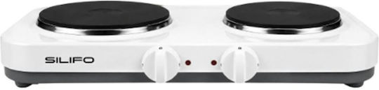 Silifo SF6655 211-002-6655 Kalko Kochplatte Emaille Doppel Weiß