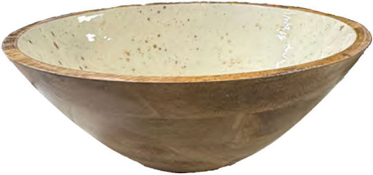Prestige Salatschüssel Hölzernes Weiß 35x35x16cm 1Stück