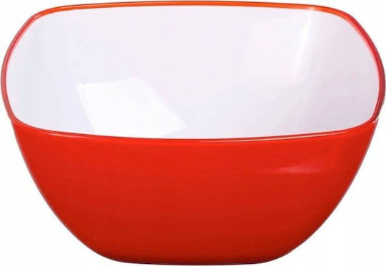 Atmosphera Plastic Salad Bowl Red 19x19x9cm