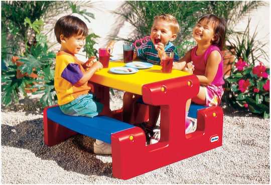Primary Set Masă cu Scaune pentru Copii din Plastic Roșu Little Tikes