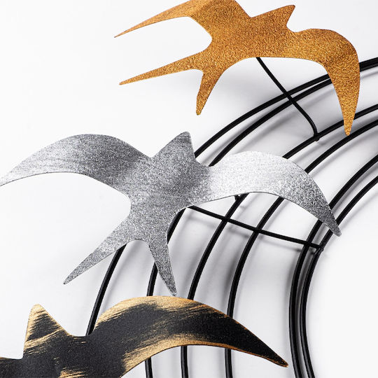 Wallity Wanddekoration Spiral Bunt aus Metall 87x5x87cm