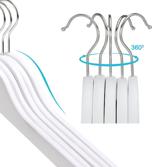 Songmics Детска Качулка За Гардероб Дървена Бяла CRW06W-20 20 Бройки