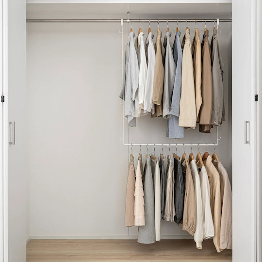 Yamazaki Metallic White Clothes Hanger