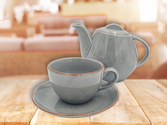 Lubiana Kaffeetasse aus Porzellan Grau 80ml