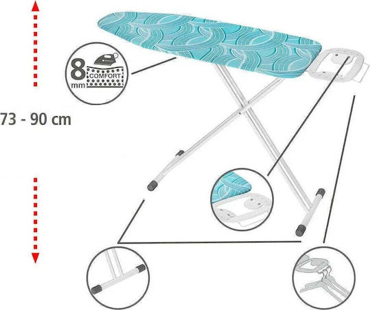 Wenko Wenko Bügelbrett Für Dampfbügeleisen Zusammenklappbar 120x42x73cm
