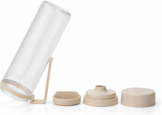 Brabantia Brabantia Wasserflasche Glas mit Schraubdeckel Beige 500ml