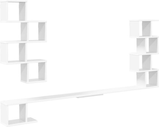 Bibliotecă Living Albă L200xBxÎ94cm