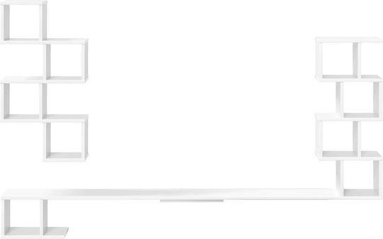 Bibliotecă Living Albă L200xBxÎ94cm