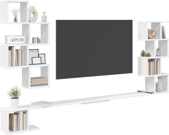 Bibliotecă Living Albă L200xBxÎ94cm