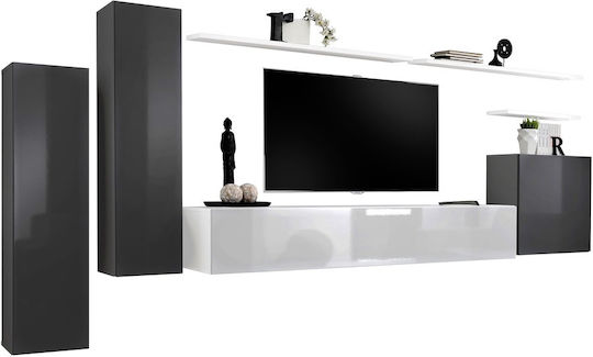 Wohnzimmer TV-Einheit Swiss I Weiß L300xB40xH60cm
