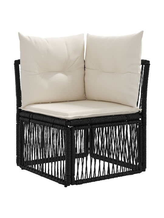 Three-Seater Outdoor Rattan Sofa with Cushions 62x62x70cm