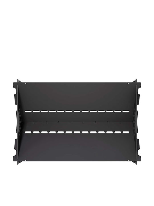vidaXL Șemineu de Exterior Metalic Negru 60x40x20cm