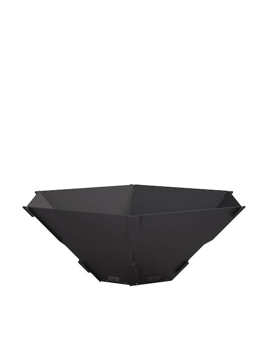 vidaXL Șemineu de Exterior Metalic Negru 58.5x51.5x19.5cm