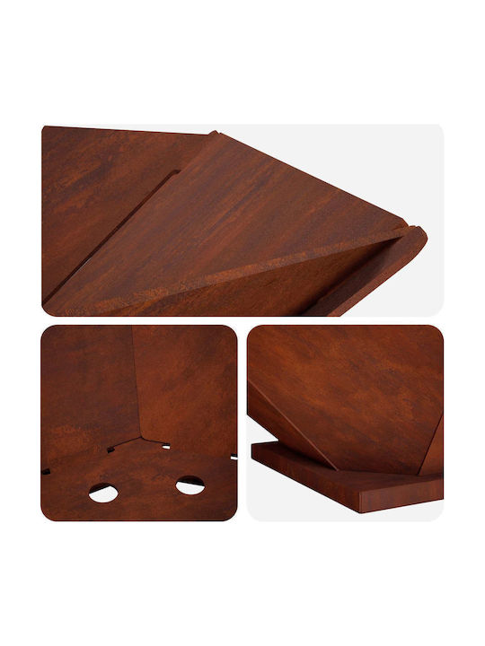 vidaXL Șemineu de exterior metalic 50x50x15.5cm