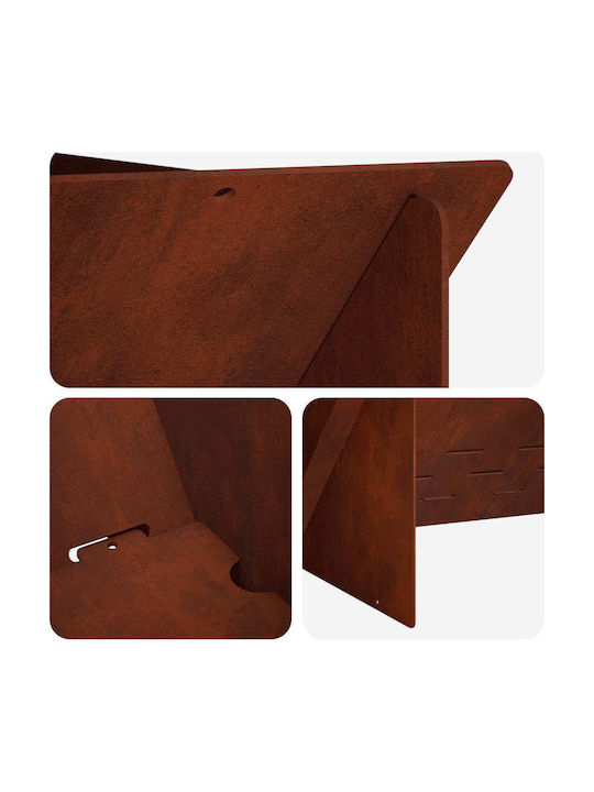 vidaXL Șemineu de exterior metalic gri 40x40x20cm