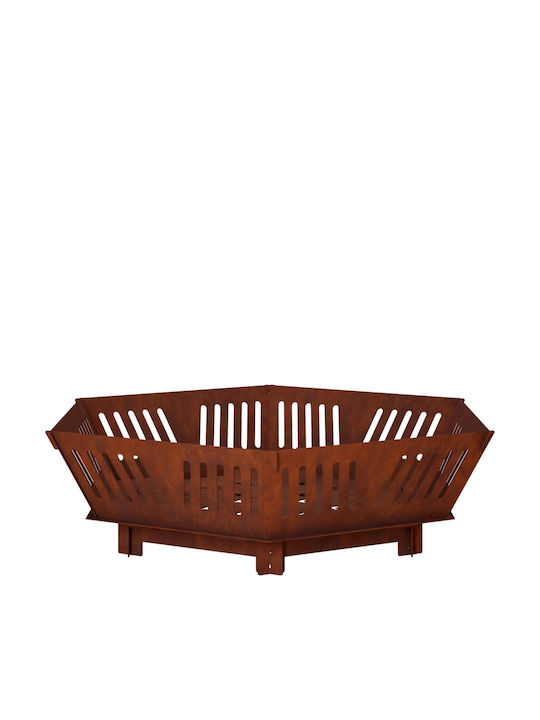 vidaXL Șemineu de Exterior Metalic Gri 60x60x18cm