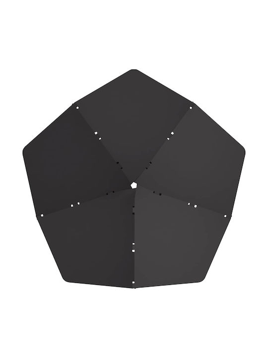 vidaXL Șemineu de Exterior Metalic Negru 53x53x18.5cm