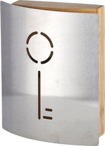 Zeller Wall Key Holder Metallic 21.5x5.5x24.5cm