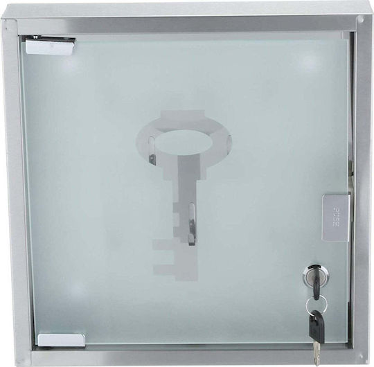 Zeller Wall Key Hook Metallic with Lock 30x30x6cm