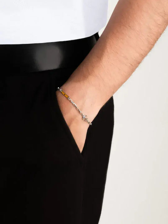 SteweHome Men's Bracelet with Anchor Design in Silver