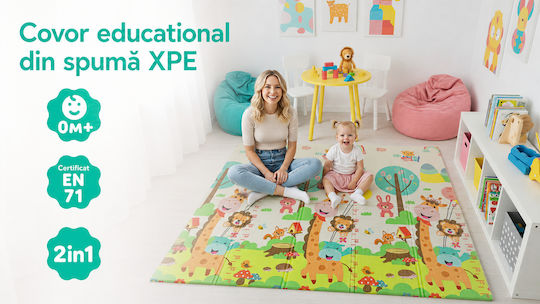 Ludiro Covor Pentru Copii Educativ Din Spumă Xpe Pliabil Drumul 200x180cm Grosime 10mm