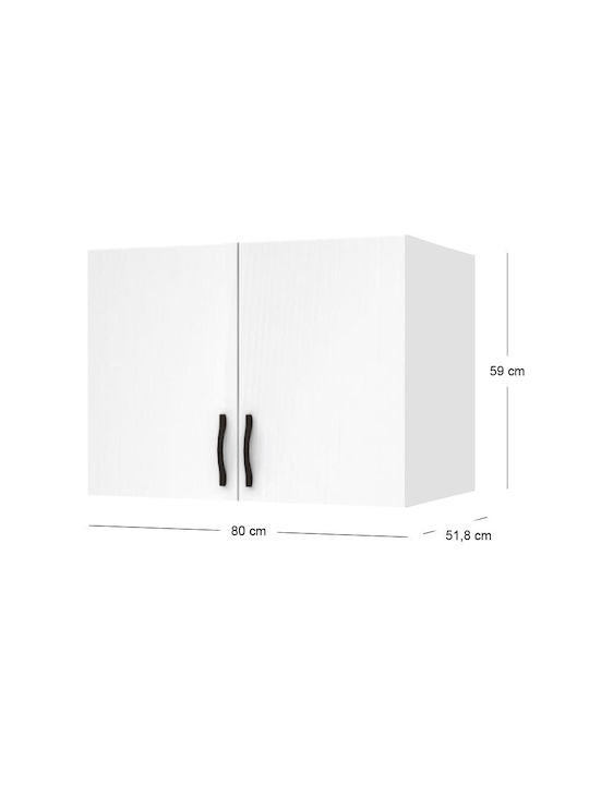 Megapap Rectangular Loft Closet Chipboard White 80x51.8cm GP028-0110,1