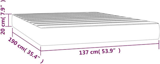 vidaXL Saltea Anatomică King Size 190x190x20cm Cu Arcuri Încapsulate