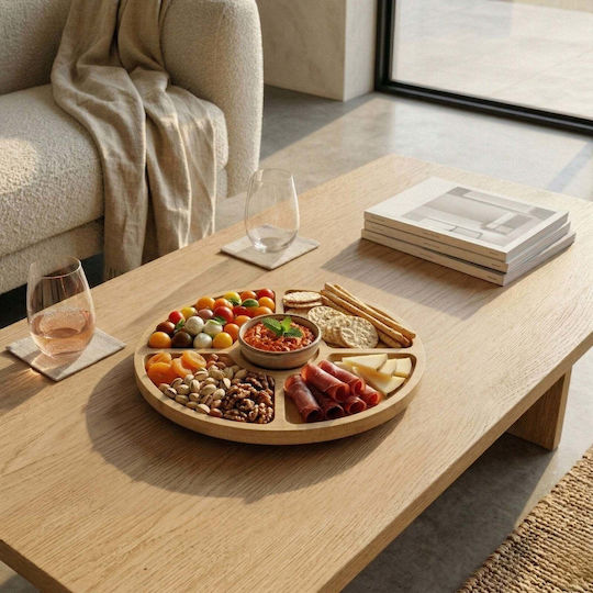 Excellent Houseware Бамбуков Сервиращ Диск 33x33см