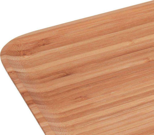 Holz Rechteckig Serviertablett mit Griffen in Braun Farbe 33x23x1.5cm 1Stück