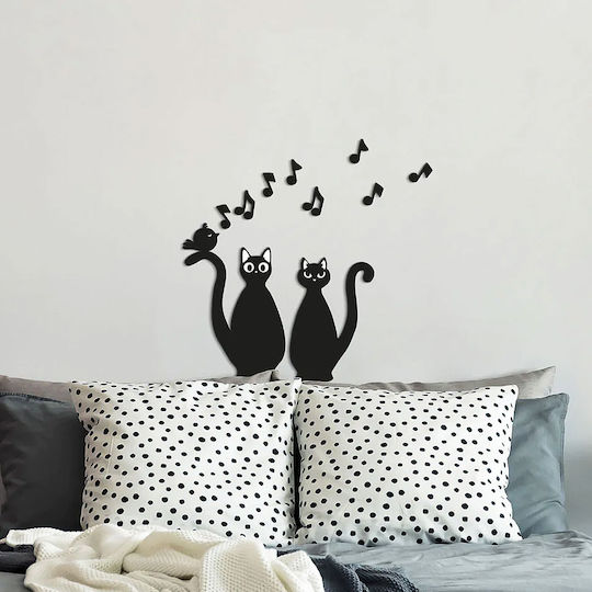 Декоративно Стикер Стена Cats Silhouettes 1бр Ango