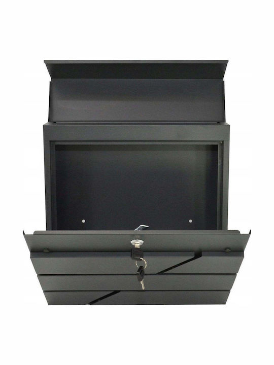 AWTools Cutie Poștală Pentru Exterior Din Inox În Culoare Neagră 37x37x10.5cm