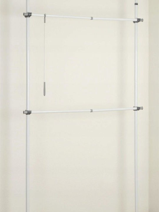 Wenko Floor Garment Rack made of Metal Telescopic White
