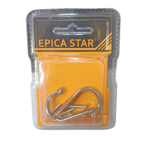 Epica Star EP-40032 Cârlige Metalice Argintii 2 Bucăți