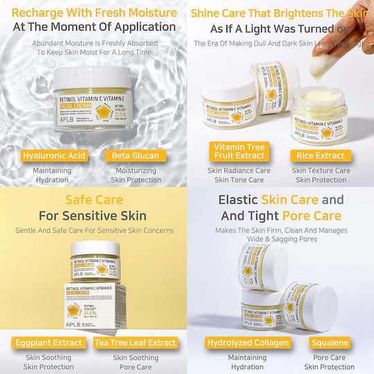 APLB Retinol Vitamin C & E Cream Face 55ml